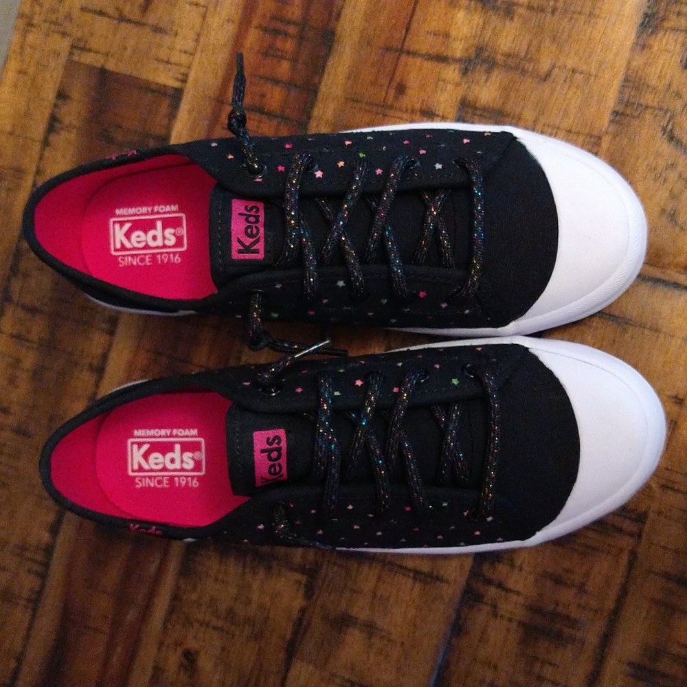 Keds Kids Girls Kickstart seasonal toe cap sneakers